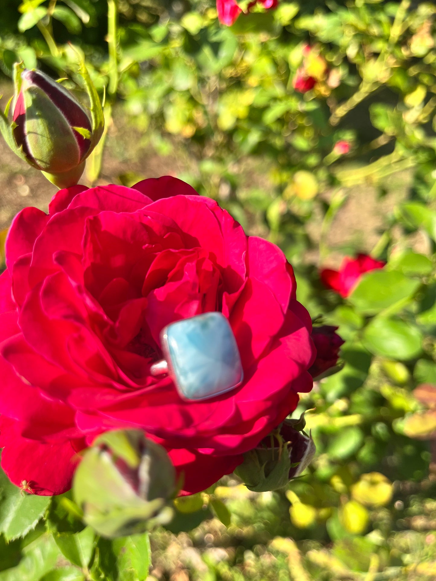 Bague Larimar et argent 925