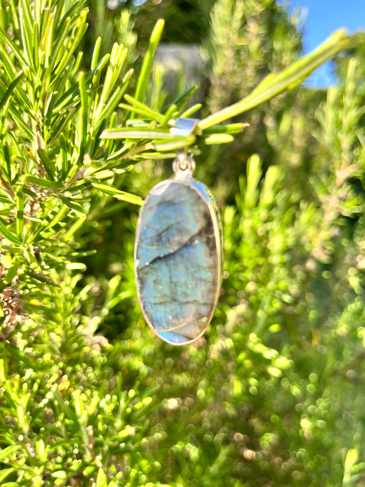 Pendentif « protection » Labradorite AAA et argent 925