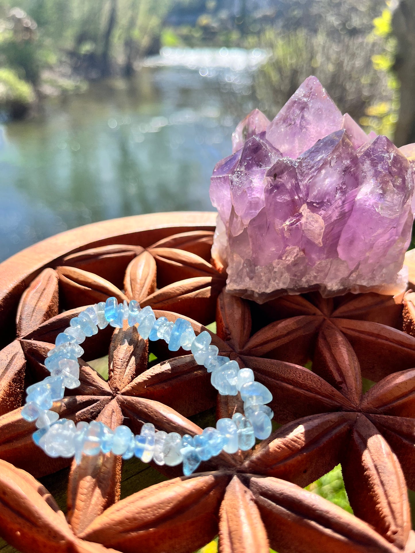 Bracelet Baroque « apaisant » en Aigue-Marine