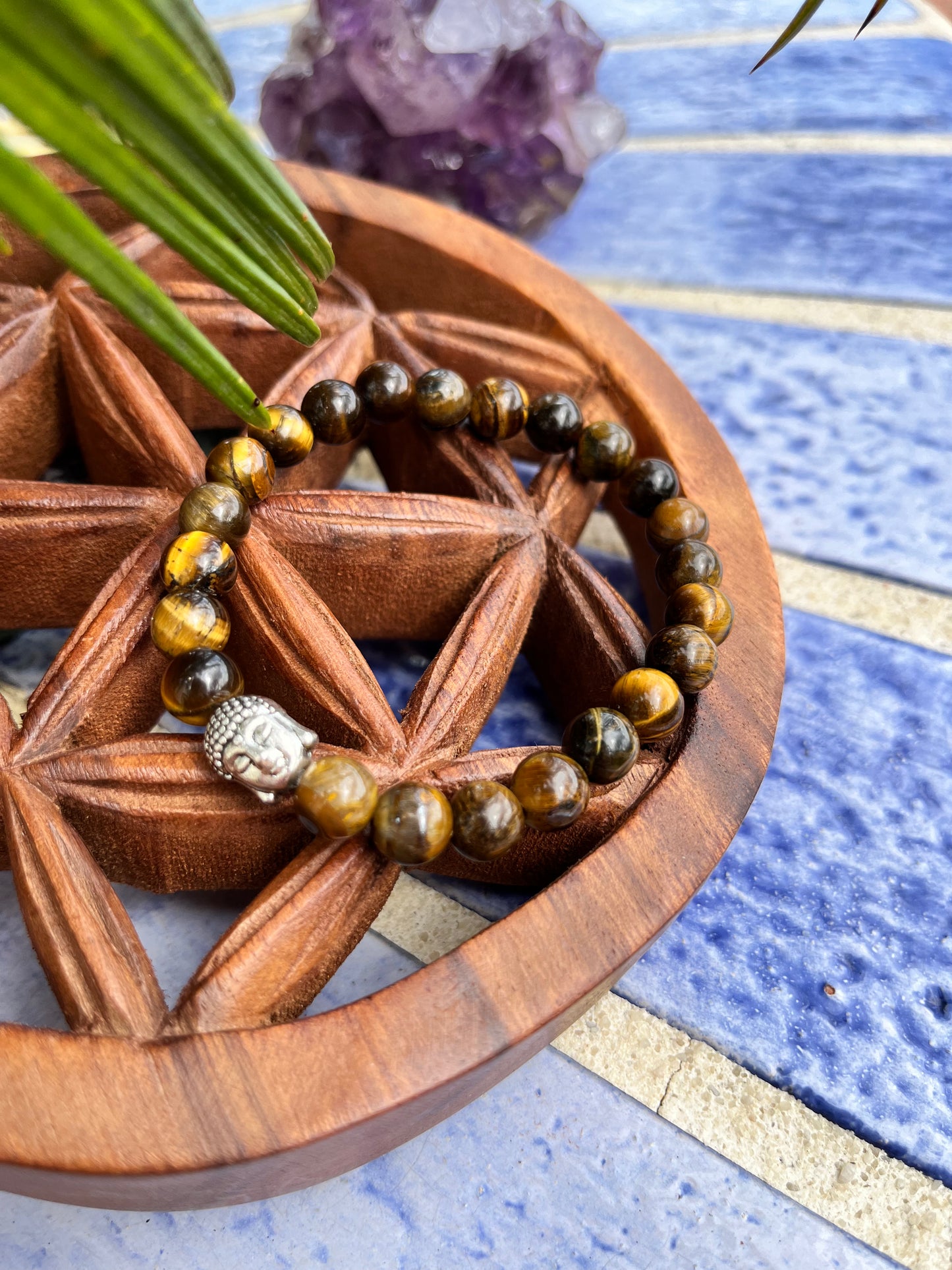 Bracelet “spirituel” en œil du tigre AA