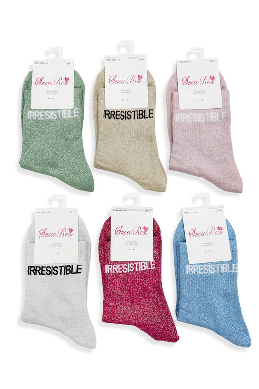 Chaussettes a paillettes : IRRESISTIBLE  / 36-41
