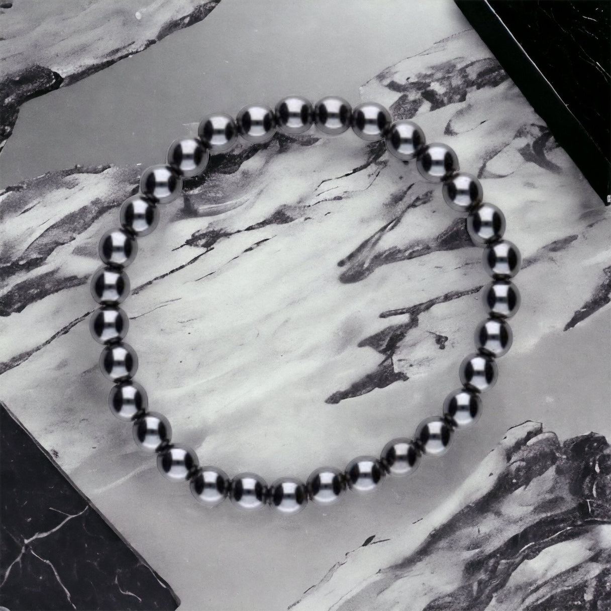 Bracelet « confiance » en Hématite AA