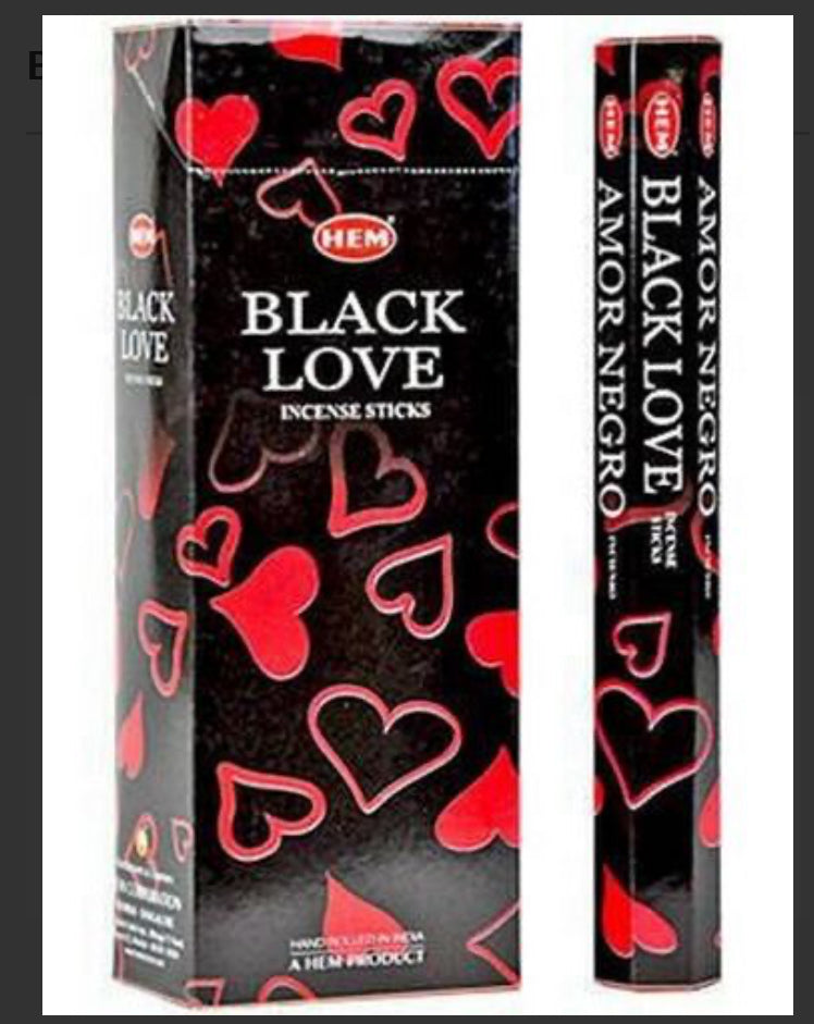 Encens black love 20 bâtonnets