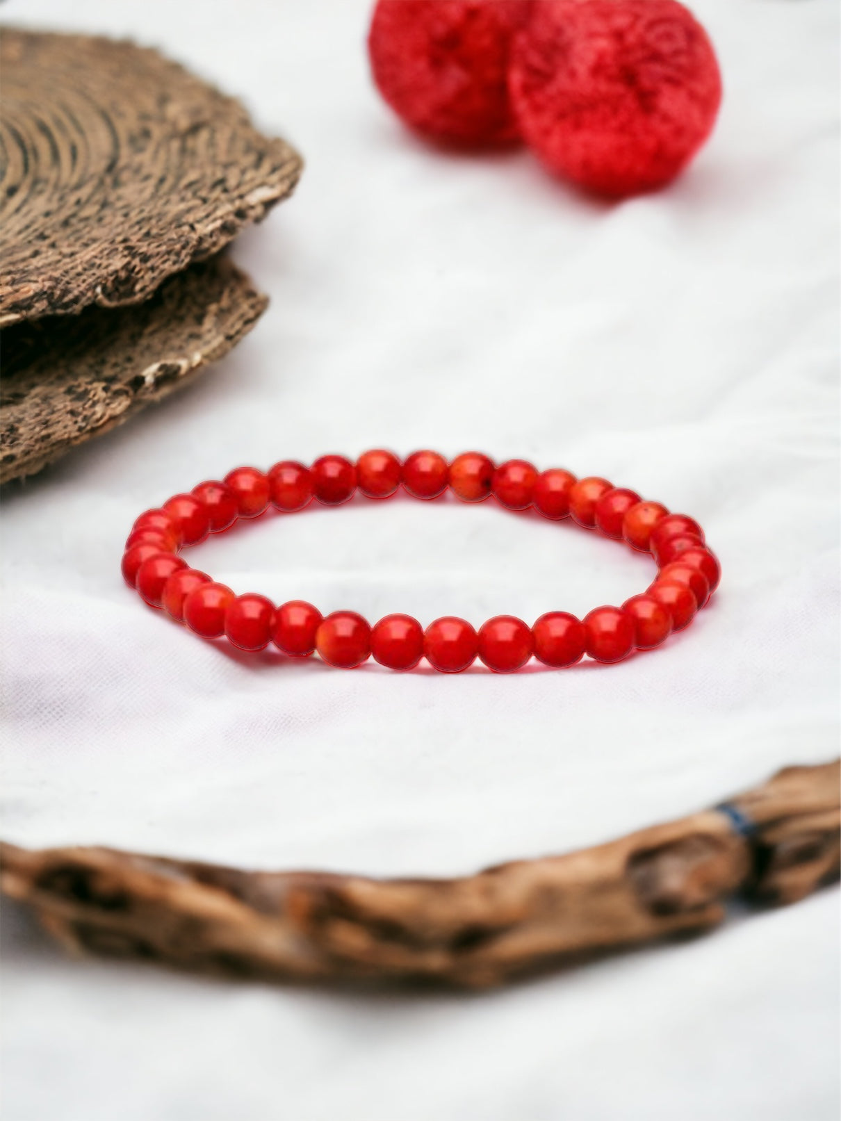 Bracelet en corail rouge