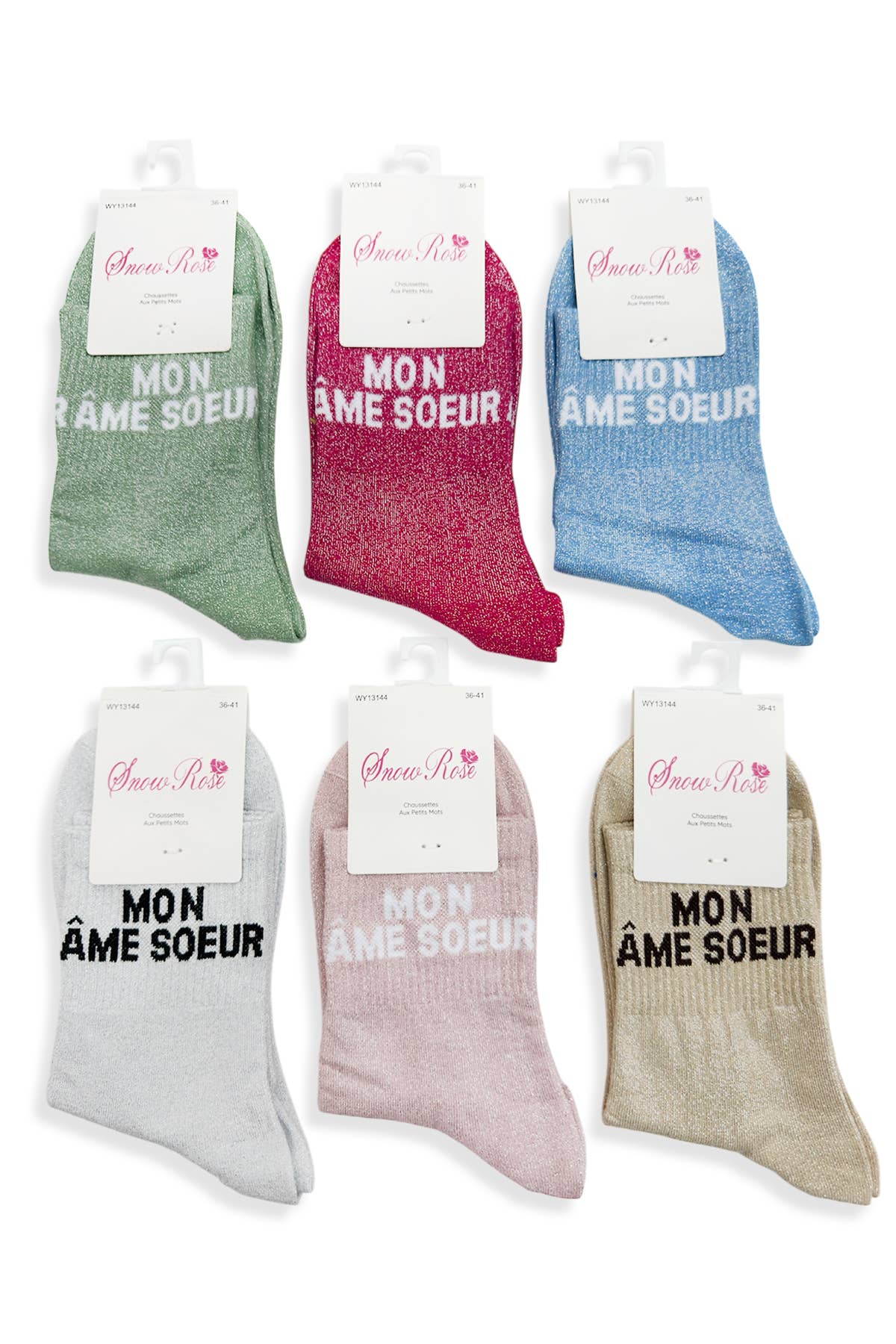 Chaussettes à paillettes : MON ÂME SOEUR / 36-41