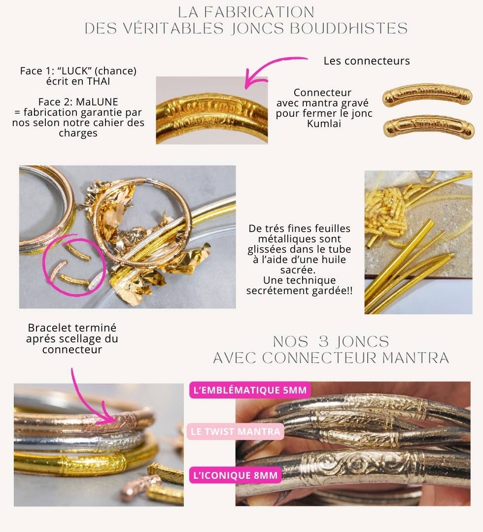 Jonc Bouddhiste Traditionnel Fin Champagne: M - 62 mm