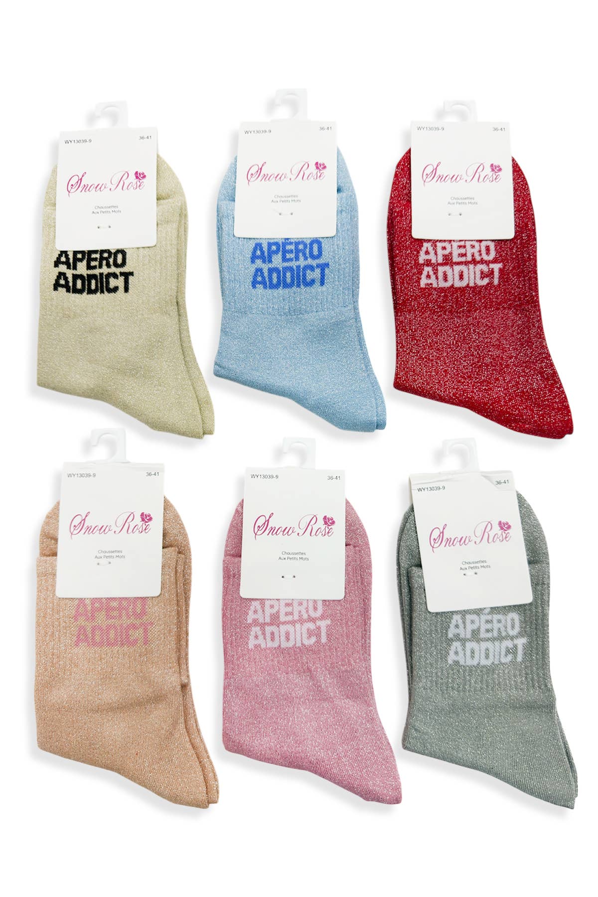 Chaussettes à paillettes:  APÉRO ADDICT/ 36-41