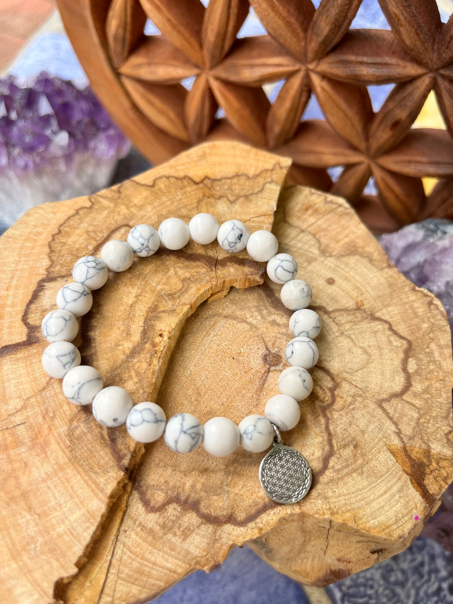 Bracelet "Anti-stress" Howlite AAA