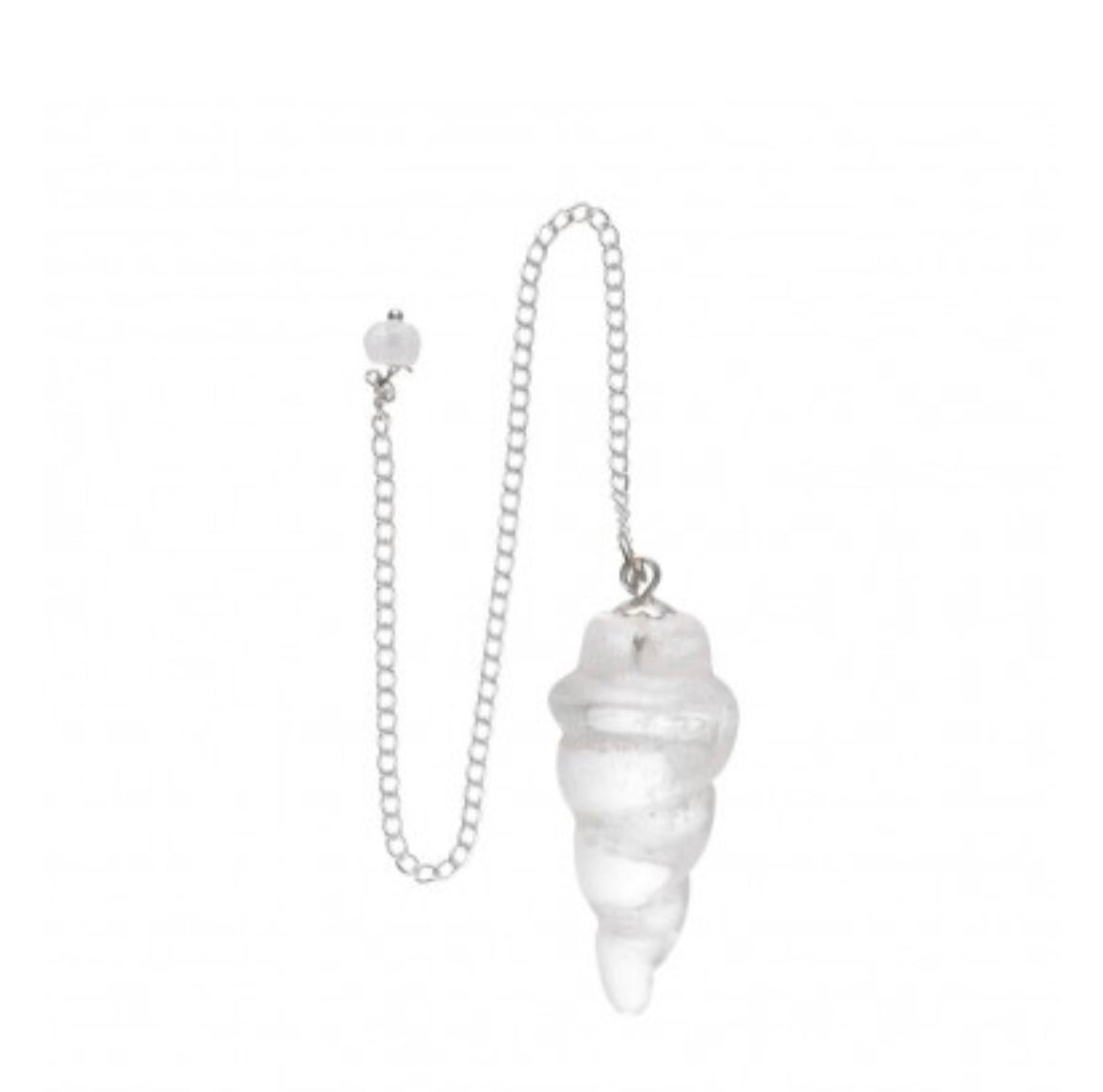 Pendule spirale de quartz blanc