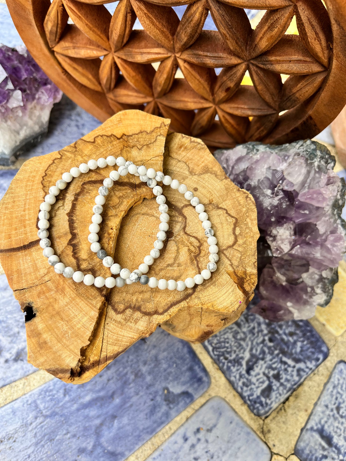 Bracelet "Anti-stress" Howlite AAA