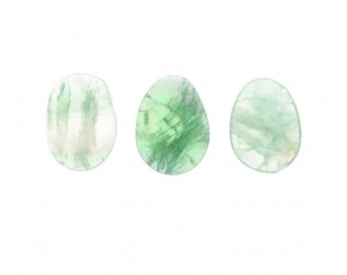 Galet plat en Fluorite verte