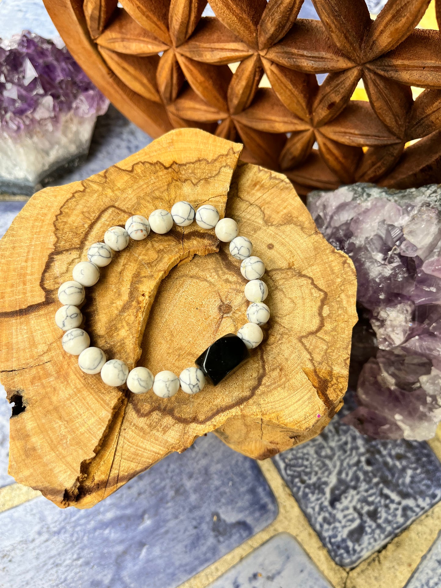 Bracelet "Anti-stress" Howlite AAA