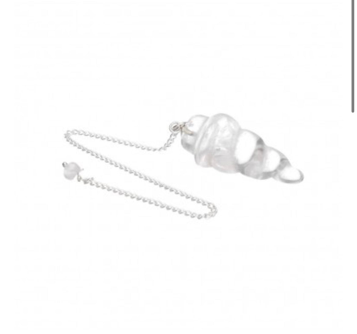 Pendule spirale de quartz blanc