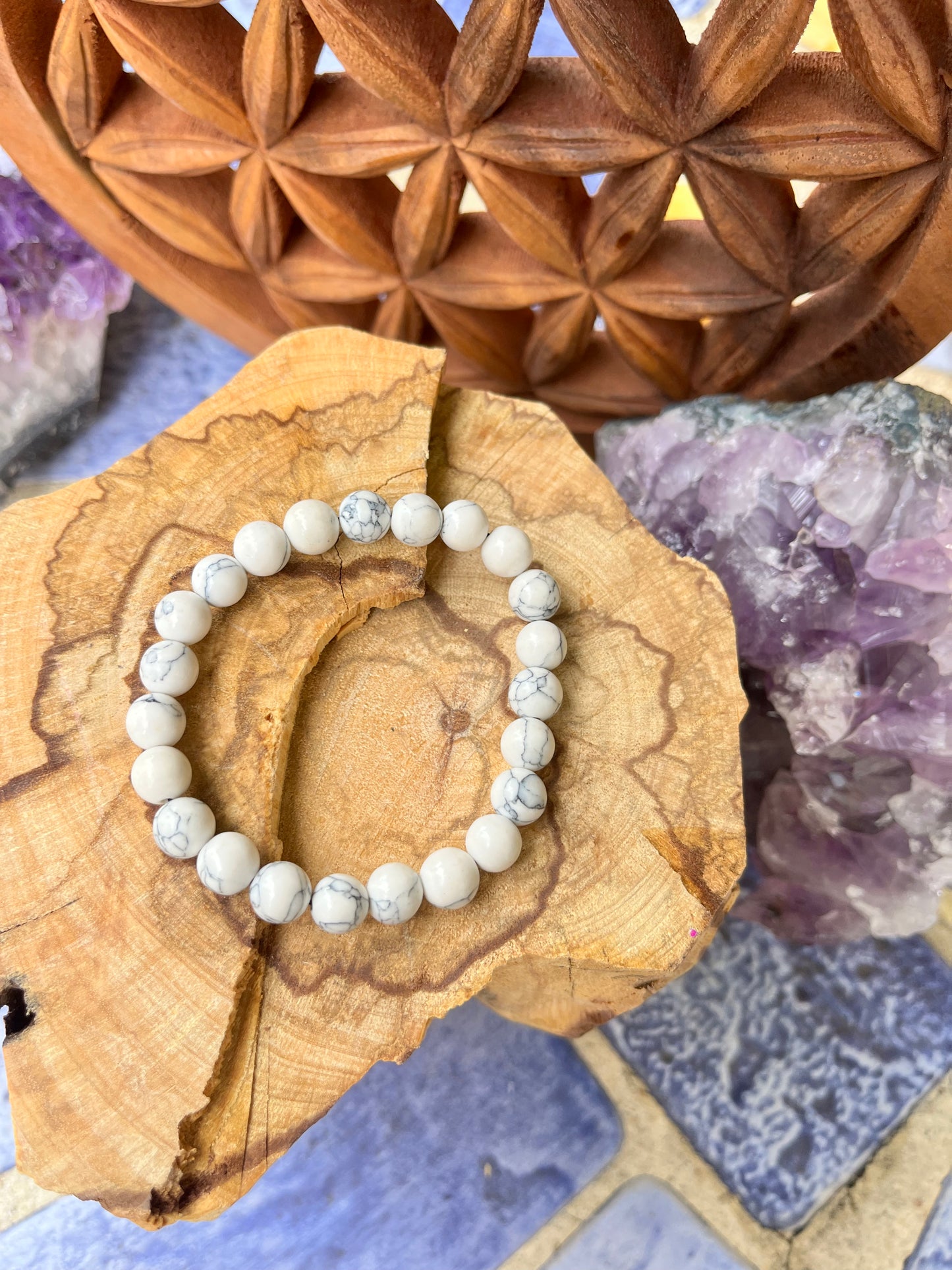 Bracelet "Anti-stress" Howlite AAA