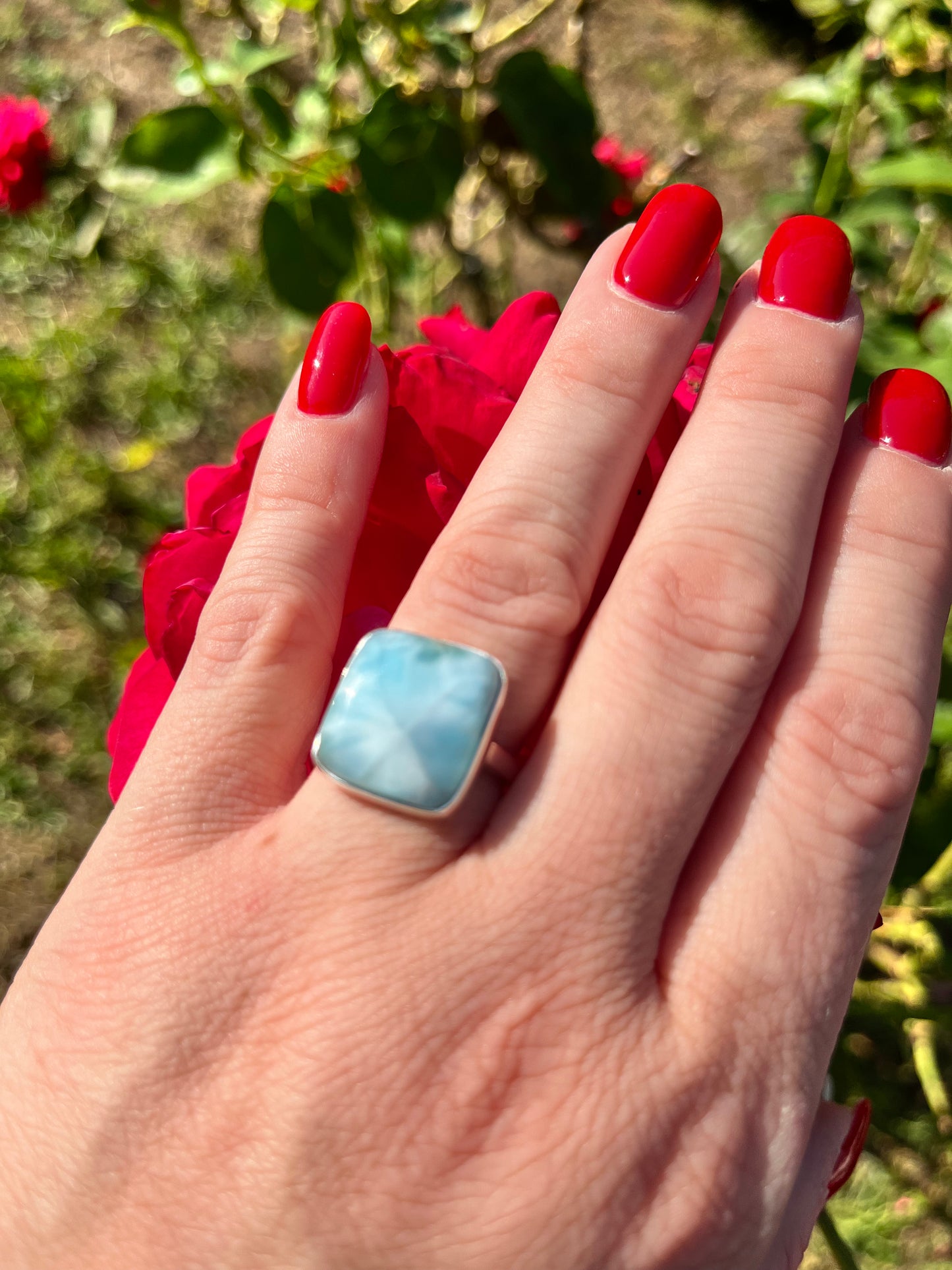 Bague Larimar et argent 925