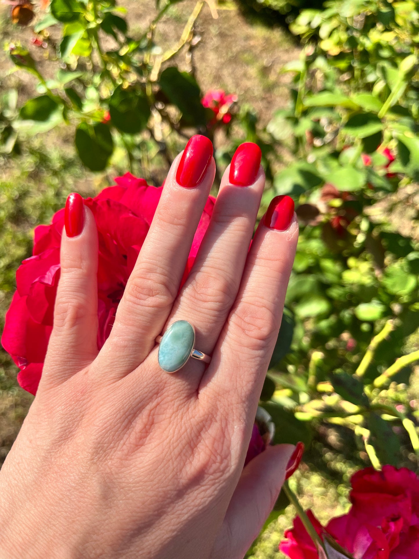 Bague Larimar et argent 925