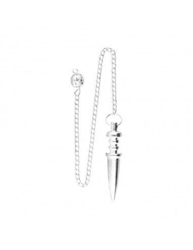 Pointe de pendule plaquée argent