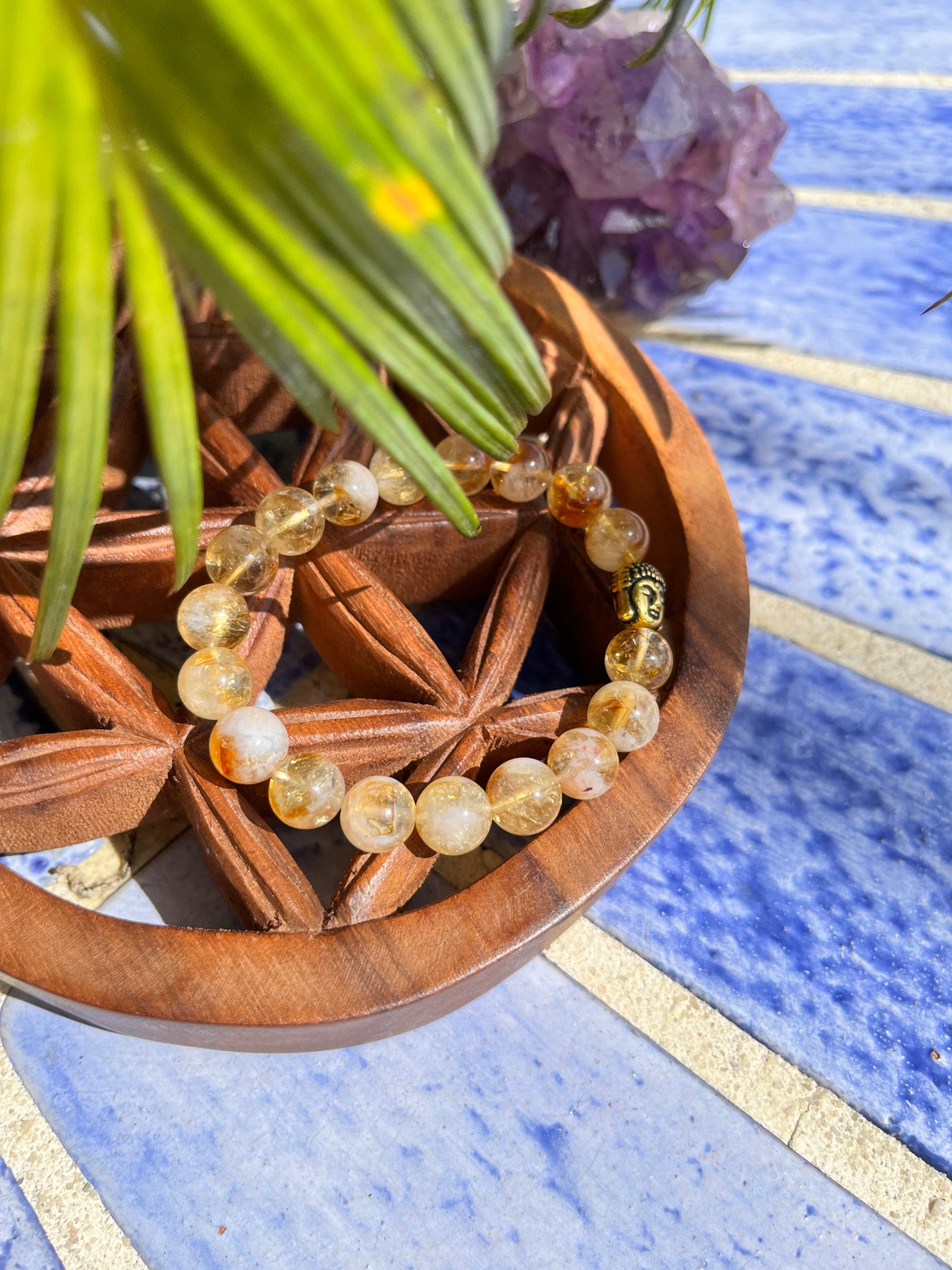Bracelet "réussite "citrine chauffée AAA
