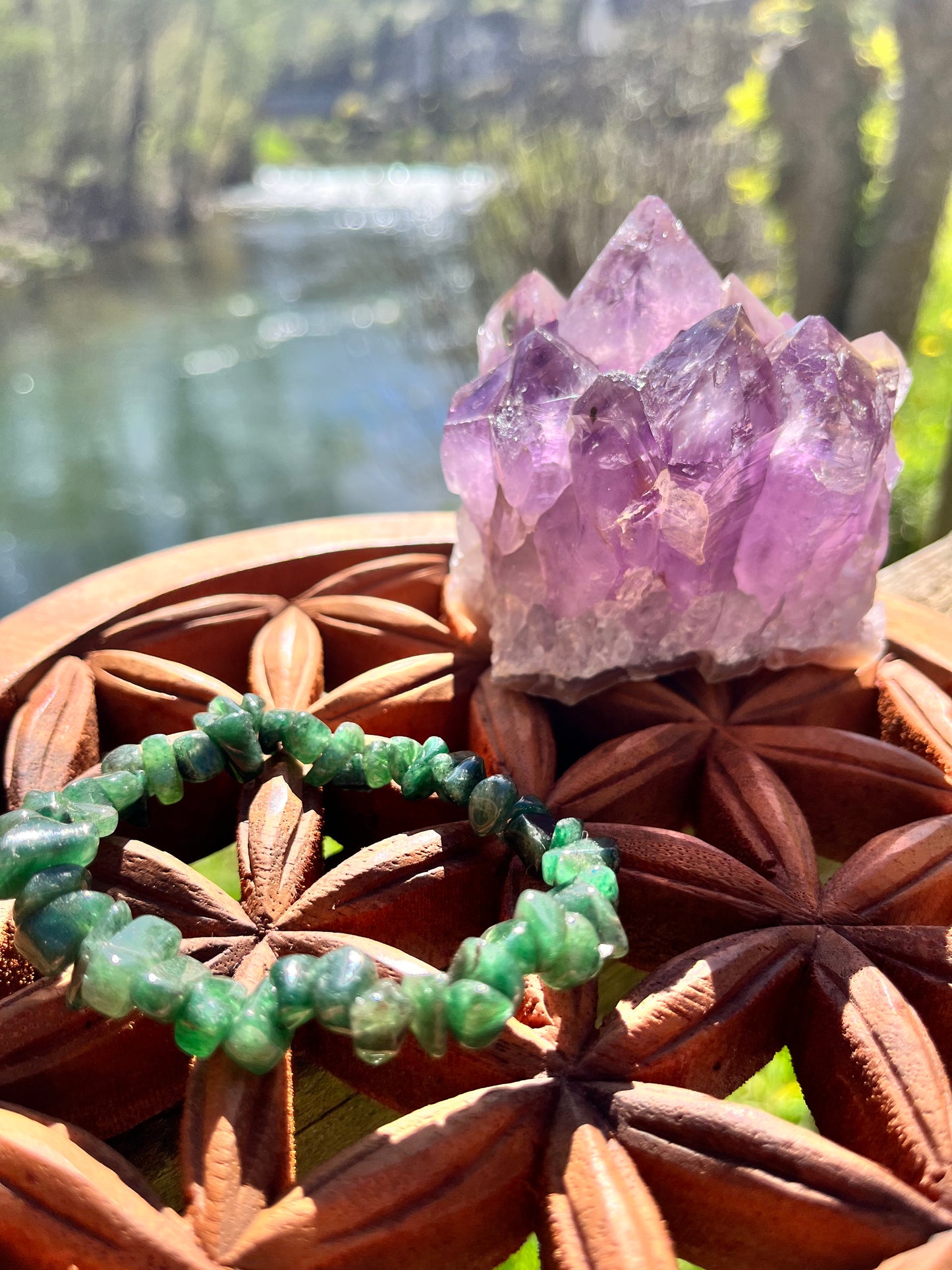 Bracelet Baroque « Moment Présent » en Diopside