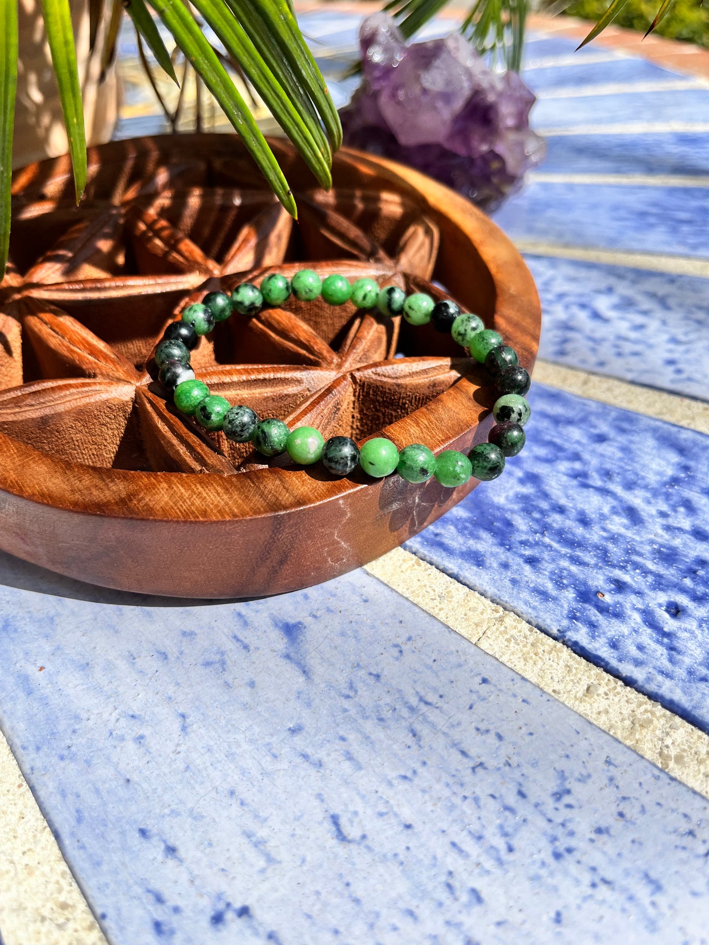 Bracelet « équilibré et protection » Rubis Zoïsite A