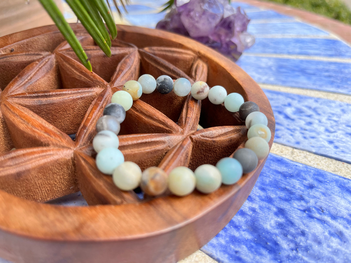 Bracelet « relaxant » Amazonite mat A +