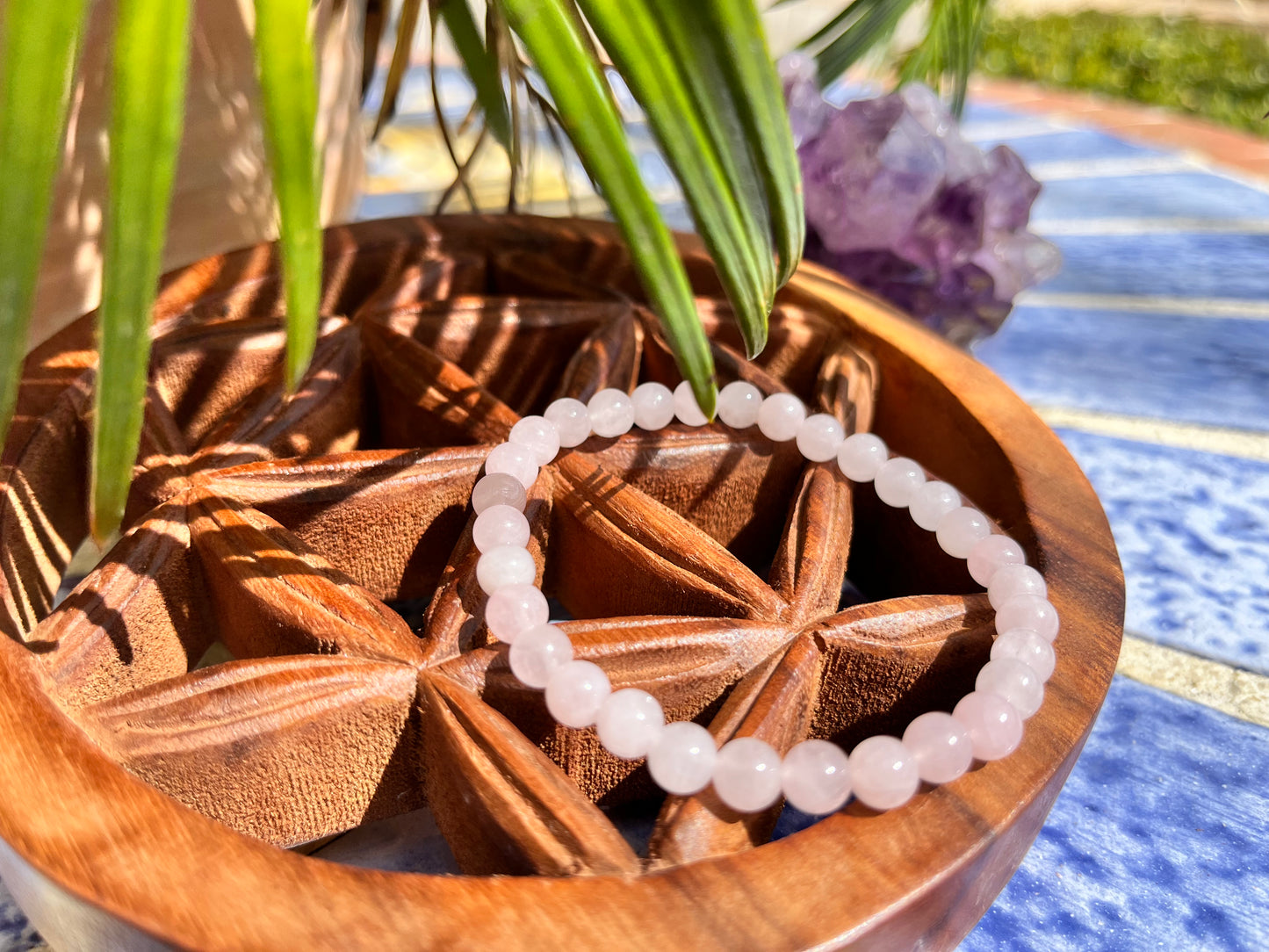 Bracelet “amour” quartz Rose AA