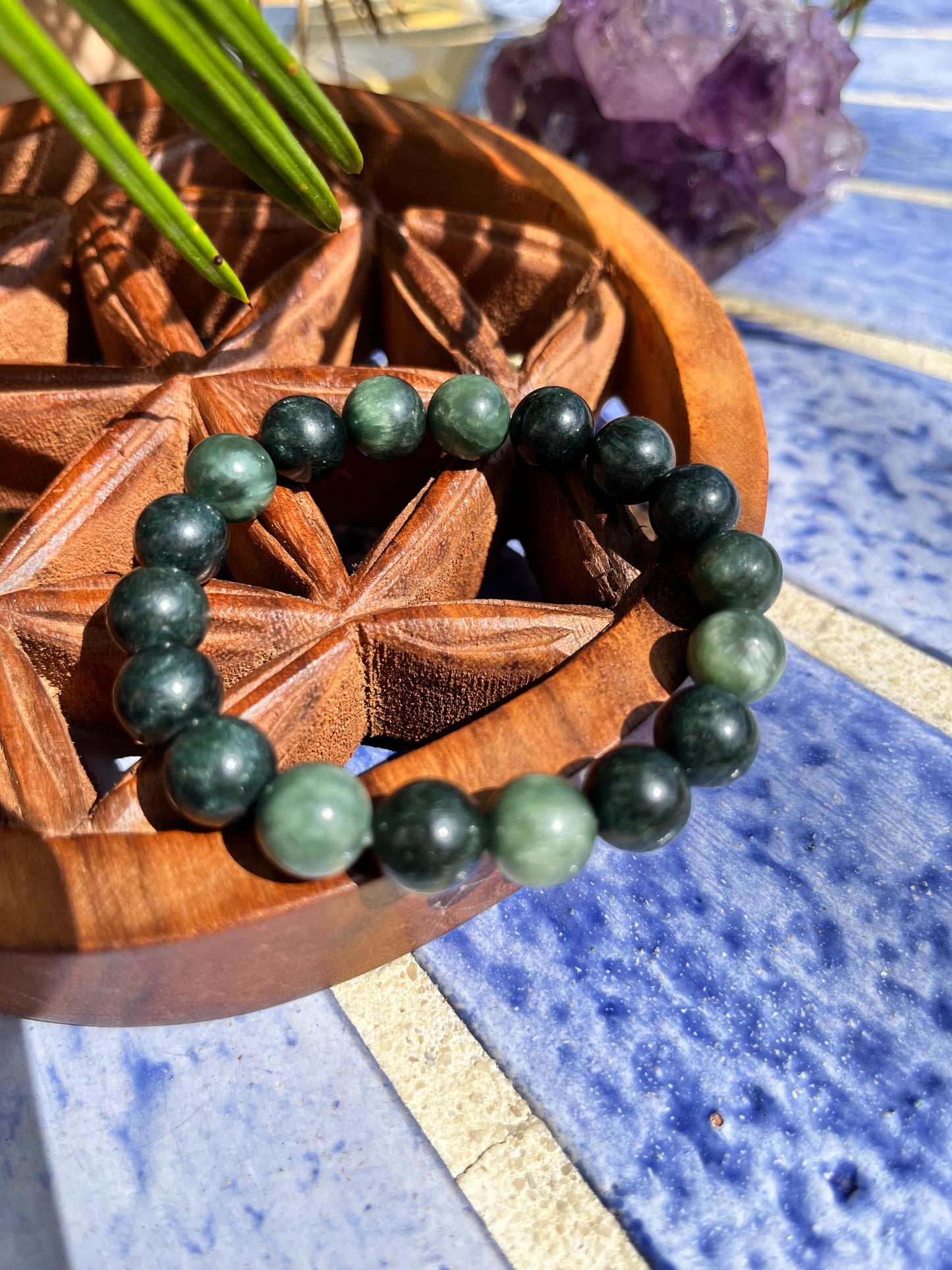 Bracelet « bonheur » en Séraphinite A+