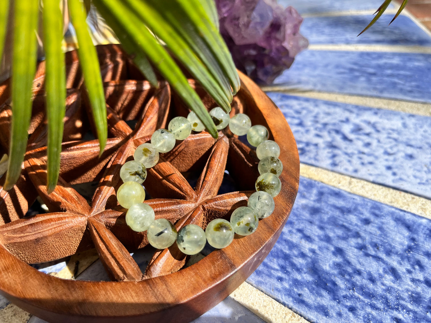 Bracelet « guérison » en préhnite AA