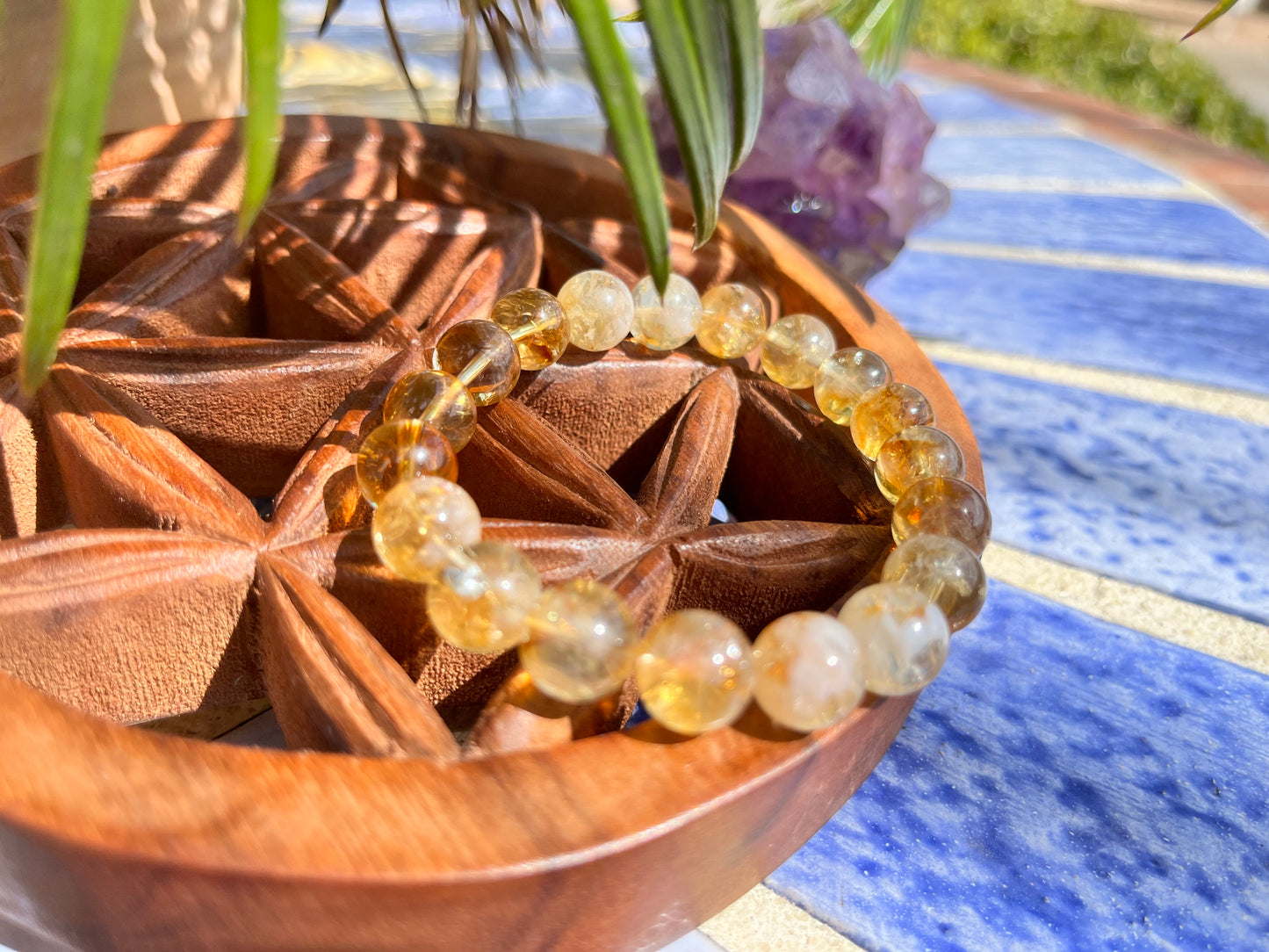 Bracelet "réussite "citrine chauffée AAA